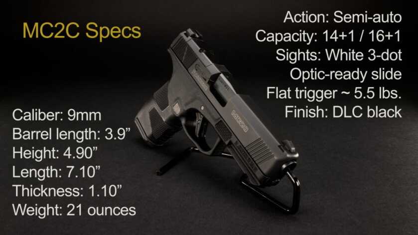 Mossberg MC2C the specs on the photo