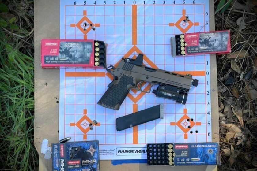 Review: 1911 That Takes Glock Mags?! Meet the Stealth Arms Platypus Stealth Arms Platypus on practice target with Norma ammunition