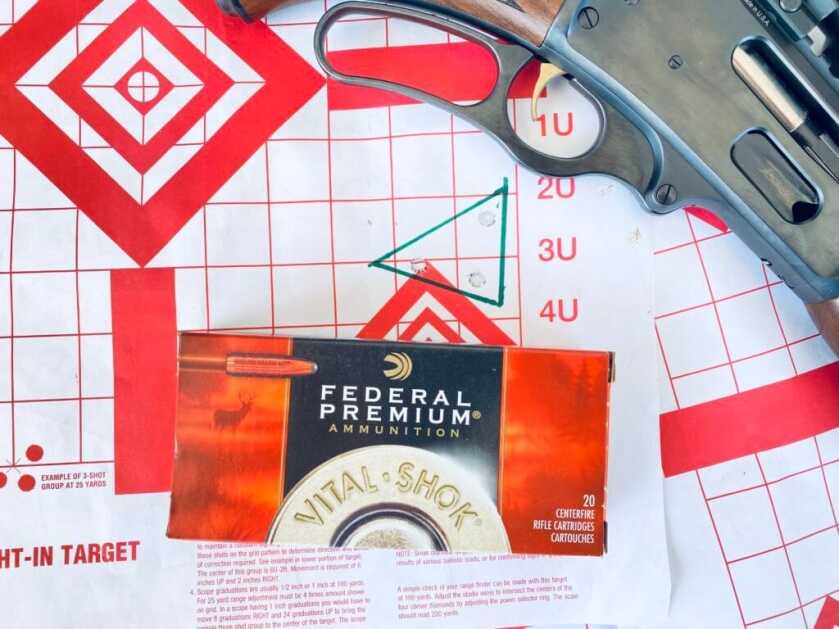 Marlin Model 336 in 30-30 with target shot by Federal ammo