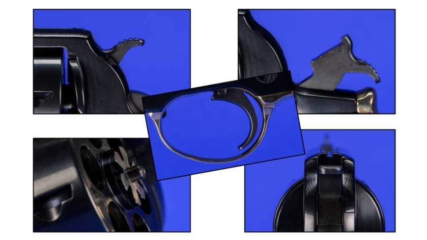 close up photos of hammer and trigger