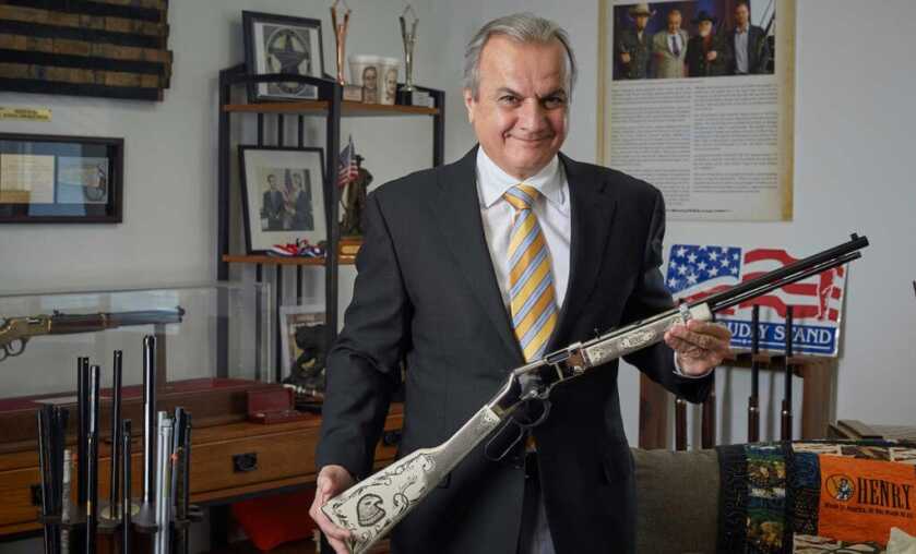 Henry Repeating Arms Founder and CEO Anthony Imperato displays a Henry American Eagle.