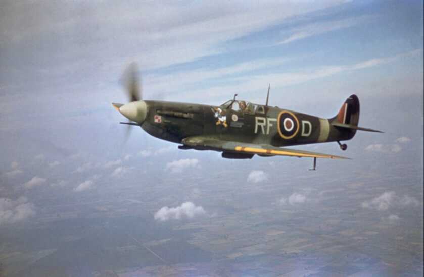 Mk V Spitfire in air