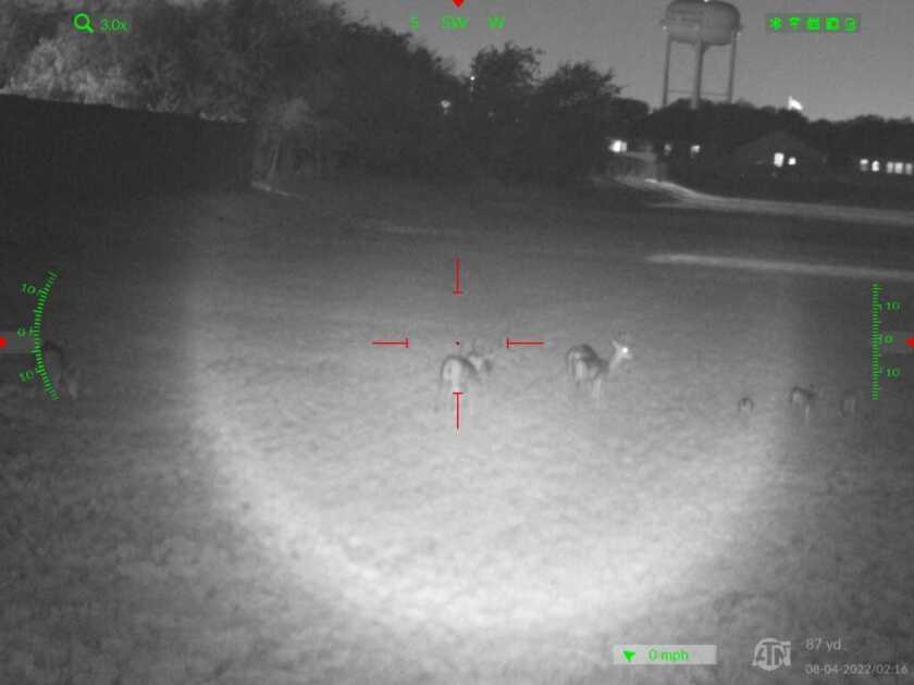 2 - Testing ATN's X-Sight 5 LRF Night Scope picture of deer through thermal scope