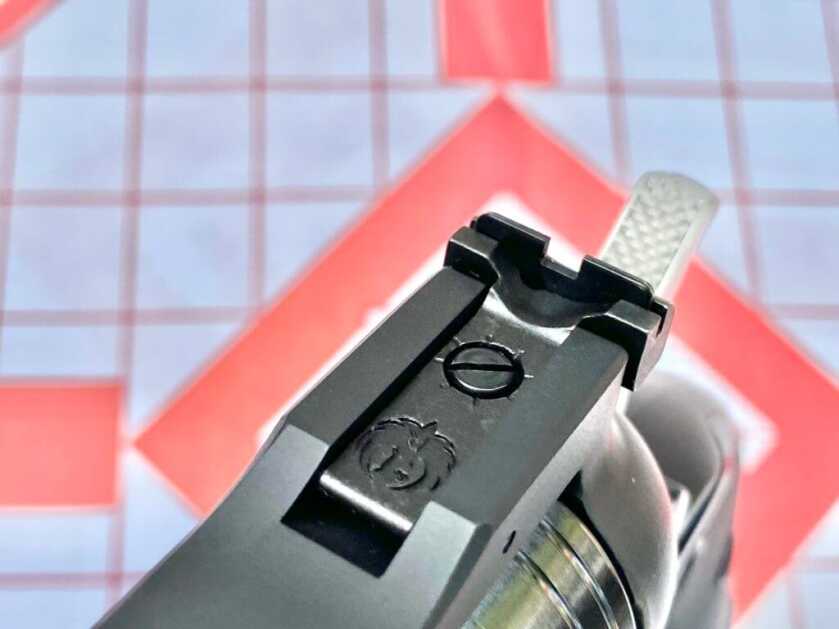 Rear sight on the Ruger Super Wrangler