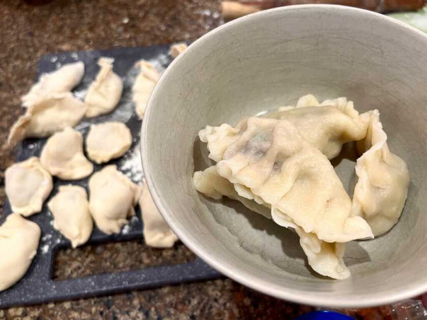 3 - Hunt 365 - Simple Gourmet: Badger Potstickers & Badger Hunting Badger potstickers ready to eat