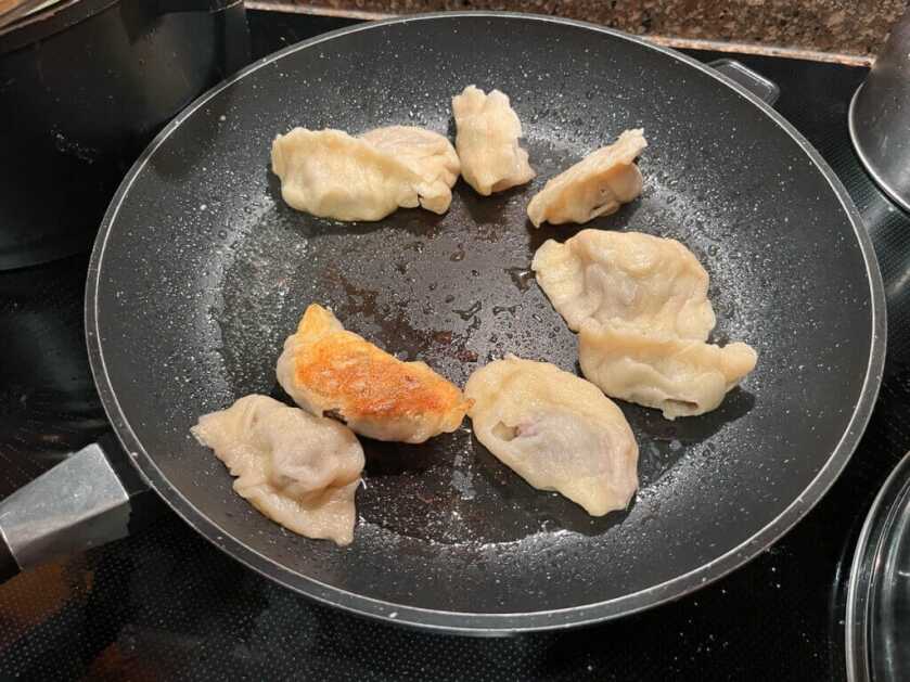 3 - Hunt 365 - Simple Gourmet: Badger Potstickers & Badger Hunting Badger potstickers all fried up and ready to eat