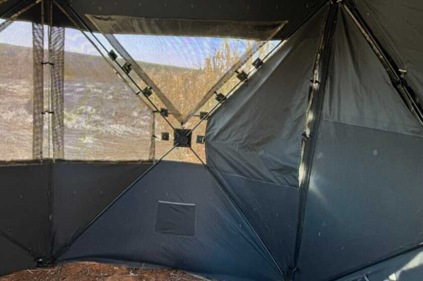 3 - Barronett Blinds Hi-Five See-Through Hunting Blind X-pattern supports on each edge give the Hi-Five great rigidity