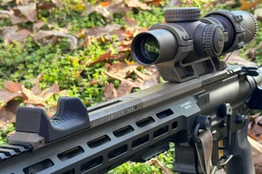 Antimatter Industries Scopeswitch: Zoom Without Loosing a Grip Hand slider for adjusting magnification with the Scopeswitch