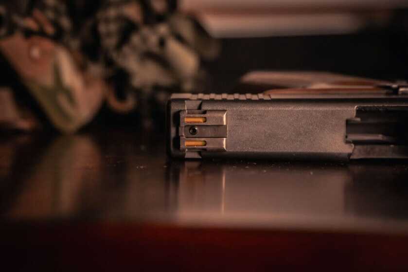 HIVIZ H3 Iron Sights with Litewave technology rear sight on a Glock 19 gen 3
