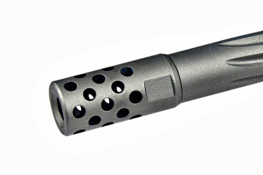 3 - Field Tested: Ruger’s New American Gen 2 Rifle Ruger American Gen 2 Rifle, spiral fluted barrel, removable radial muzzle brake.