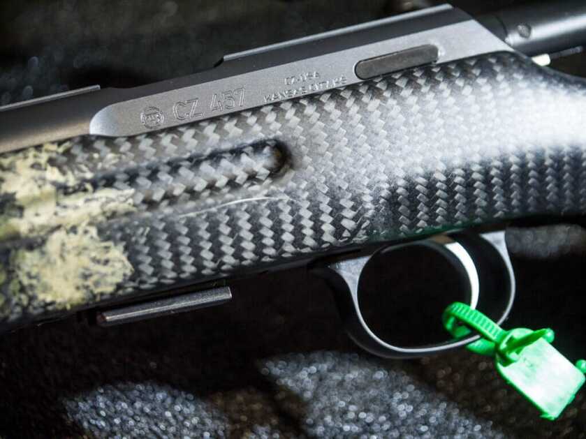 Close up view of the 457 action in the manners stock.