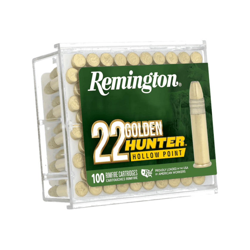 Remington Ammo 22 Golden Hunter rimfire ammo.