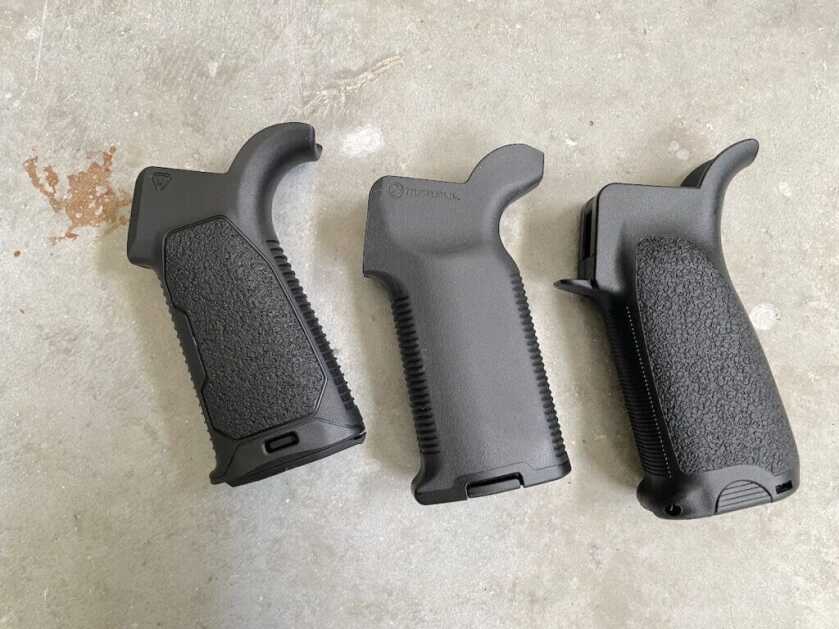 side view of AR15 grips
