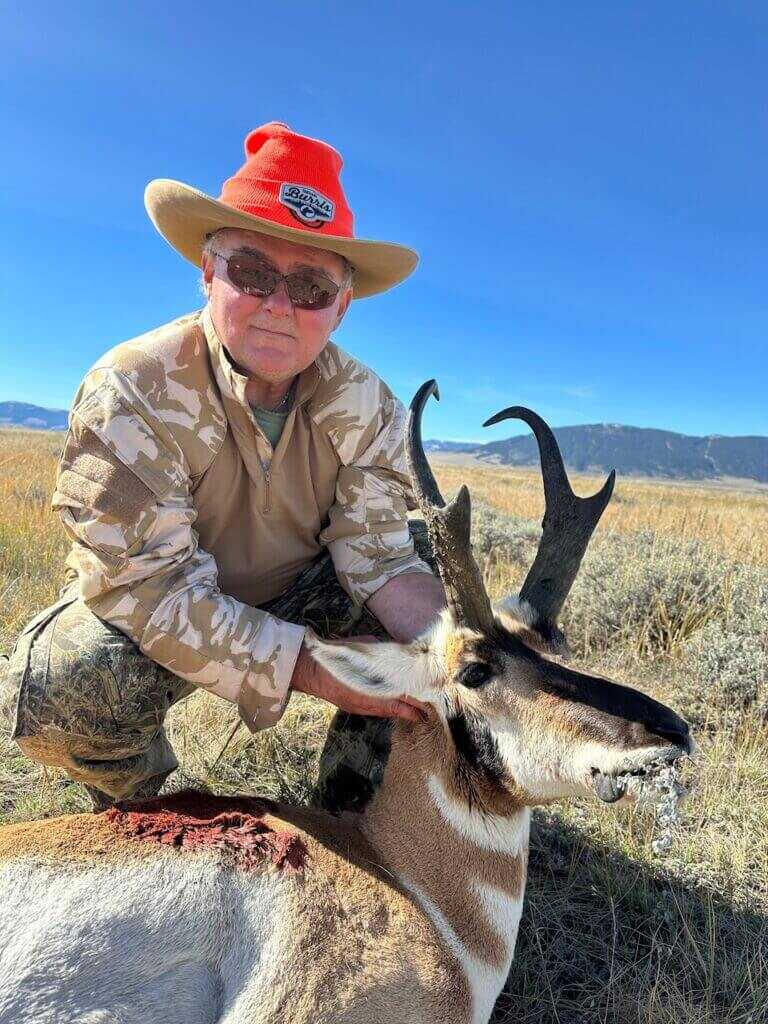 hunter with pronghorn