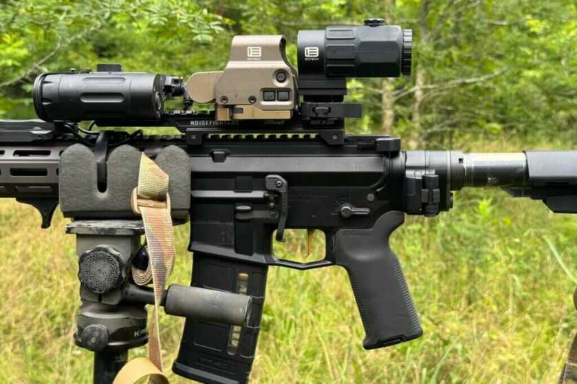 CliffhangIR outside installed on an AR-15