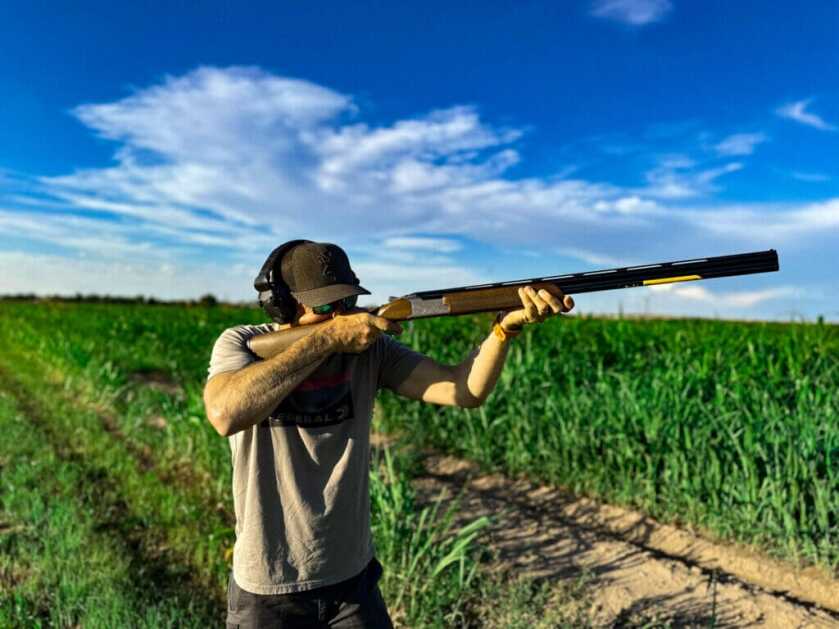 man with Citori held up