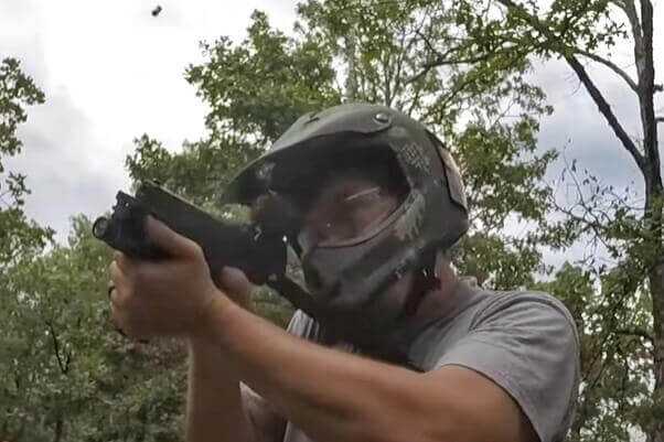 It sits high enough that I can even get a sight picture while wearing a dirtbike helmet; although I would probably add a riser if I planned on shooting with a helmet more often.