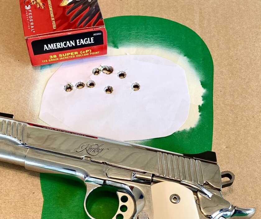 Kimber Stainless II 1911 with American Eagle 38 Super