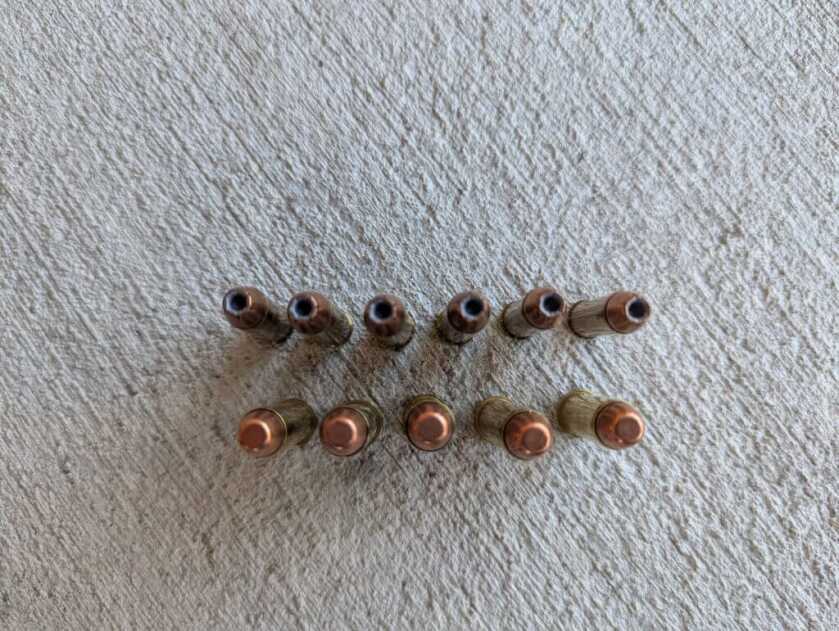 ammo side by side .32 H&R Magnum and .38 special