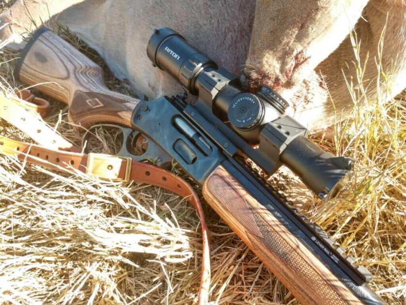45-70 Government lever-action rifle ready for deer hunting