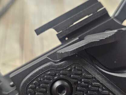 Extended ejector on Mac 9 Double stack with square nose.