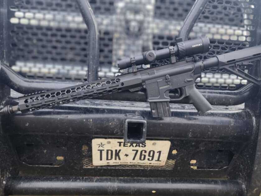 AR-15 rifle with scope