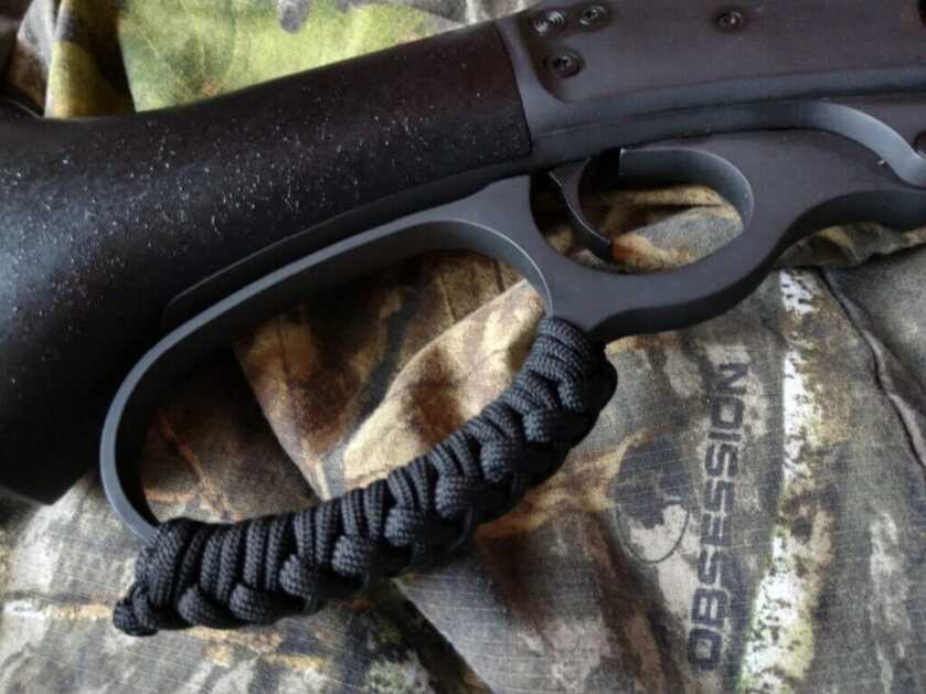 lever-action rifle with loop lever set up for deer hunting