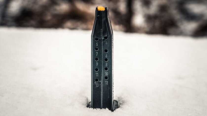 Taurus GX2 magazine showing the witness holes