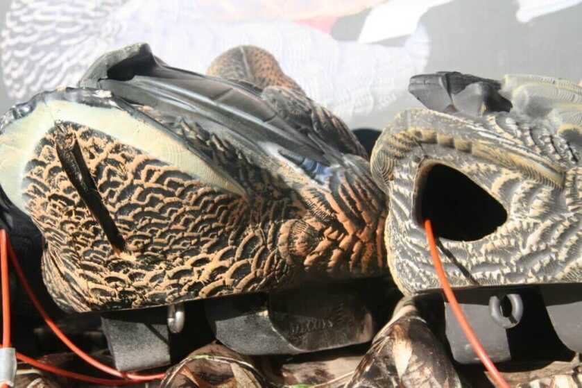 underside of a heyday duck decoy