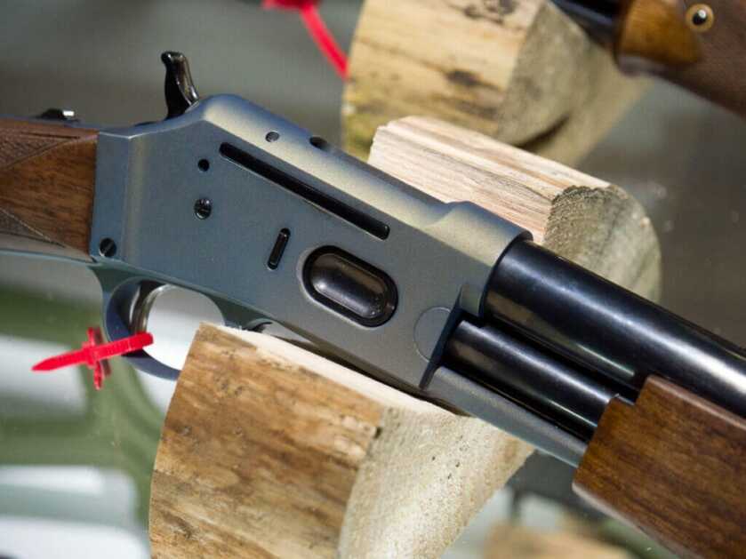 Close up of the receiver showing the loading gate.