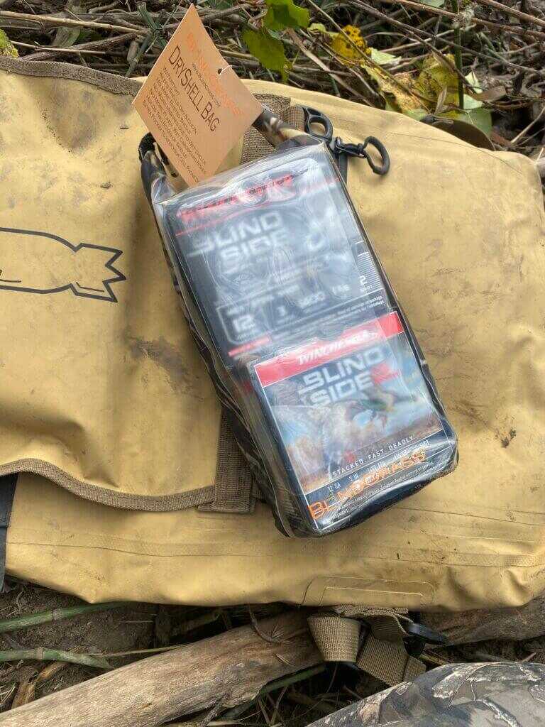 two boxes of shells in the dryshell bag