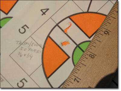 Talon SS best group at 50 yards. Talon SS best group at 50 yards
