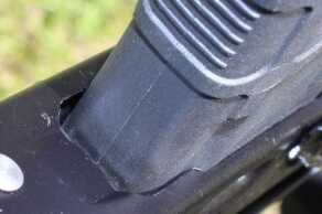 The Magpul PMAG 30 AK fits snuggly in the mag well and has no wobble.