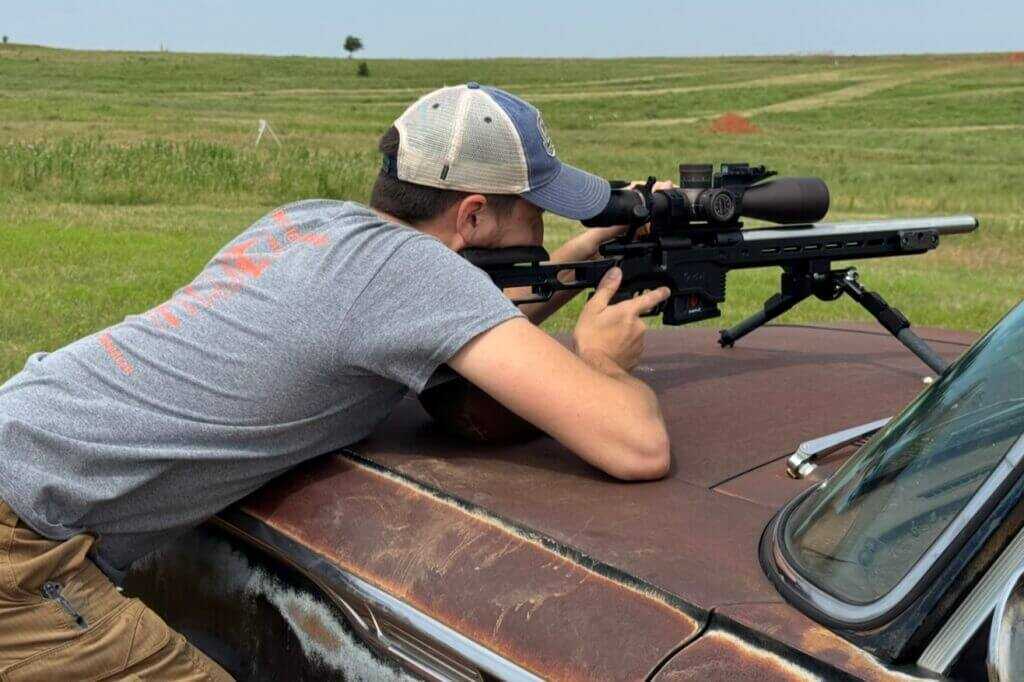 man shooting RimX 