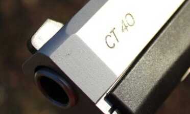 Kahr's Super-Slim Single-Stacks: CT40 and CT45 (REVIEW) The front sight on the CT 40 is tall enough to be useful for well aimed shots.