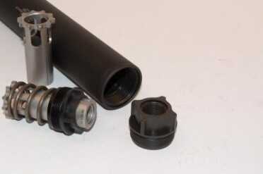 Silencing the 300 AAC Blackout If you choose a pistol silencer, it may have a pistol and spring assembly, or booster, for use on semi-automatic guns where the barrel moves as part of recoil. When using on a fixed barrel rifle, be sure to use a fixed mount.