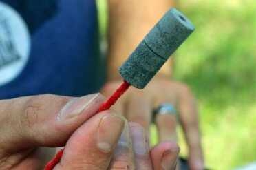 It is best to avoid touching the powder, which is why they have these holes. 