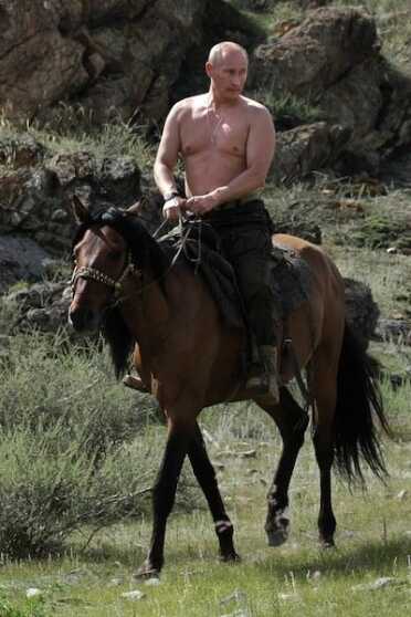 NO MORE RUSSIAN AK-47 IN USA - EXECUTIVE ORDER Russian President Vladimir Putin on horseback (Photo: Alexsey Druginyn/AFP/Getty Images)