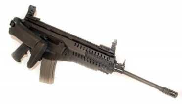 Beretta's ARX100: A Closer Look As the ARX100 is a pistol-operated rifle, there's no buffer tube to prevent a folding stock. It shoots in this configuration too.