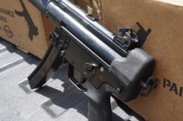 MP-5 Clone from Pakistan - Pakistani Ordnance Factory’s POF-5 The rear sight is welded on, very well.