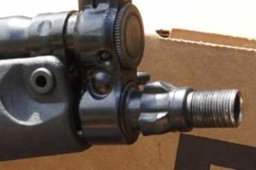 MP-5 Clone from Pakistan - Pakistani Ordnance Factory’s POF-5 The three lug, threaded barrel.