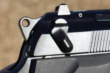 In Defense of the Beretta M9 See how close the rear serrations are to the safety? This is why some grouse about the safety's placement.
