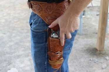 Choosing a Cowboy Action Holster~El Paso Saddlery The height of the pistol is lower than where most of us carry OWB.