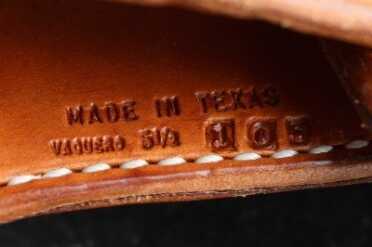 Choosing a Cowboy Action Holster~El Paso Saddlery Made for a 5.5" Vaquero. Says so right here. El Paso Saddlery makes some incredible leather holsters.
