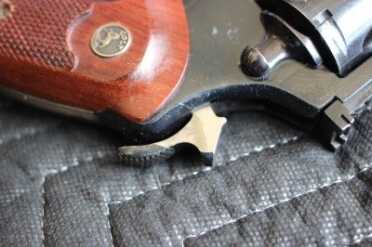 The long hammer spur makes cocking the gun easy. 