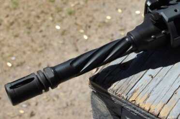 The fluted barrel reduces weight. 