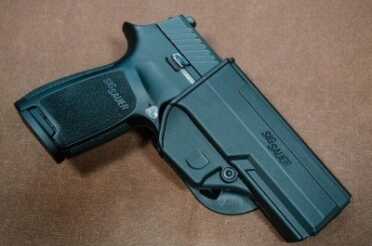 SIG SAUER P320 Grows up – to .45 ACP (Review) The included paddle holster is not just 'okay', it's quite good.