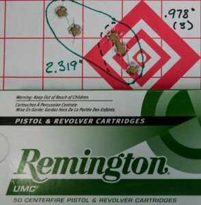 SIG SAUER P320 Grows up – to .45 ACP (Review) Just edging out the Winchester, the best groups were achieved with Remington UMC 230 grain ball.