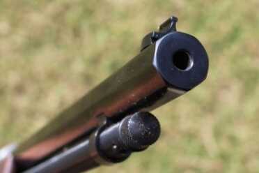 The octagon barrel is a nice throw-back and adds weight that holds the gun in place during recoil.