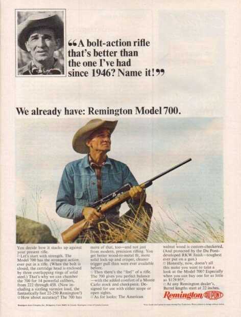 Improving The Remington 700--Part 1--Buy a Rifle A Remington 700 ad from 1963.